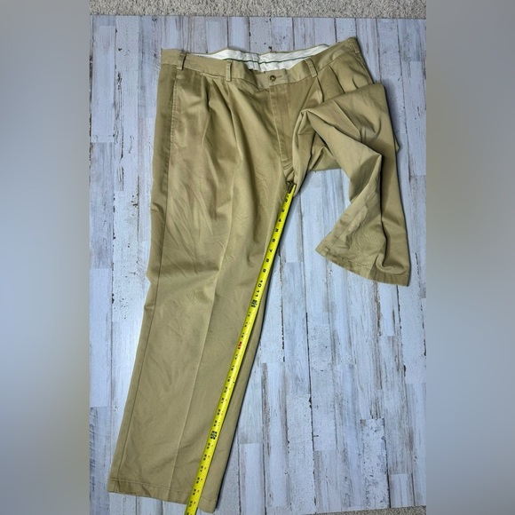 Orvis Pants Mens 42x30 Pleated Golf Straight Leg Casual Tan - Picture 6 of 11
